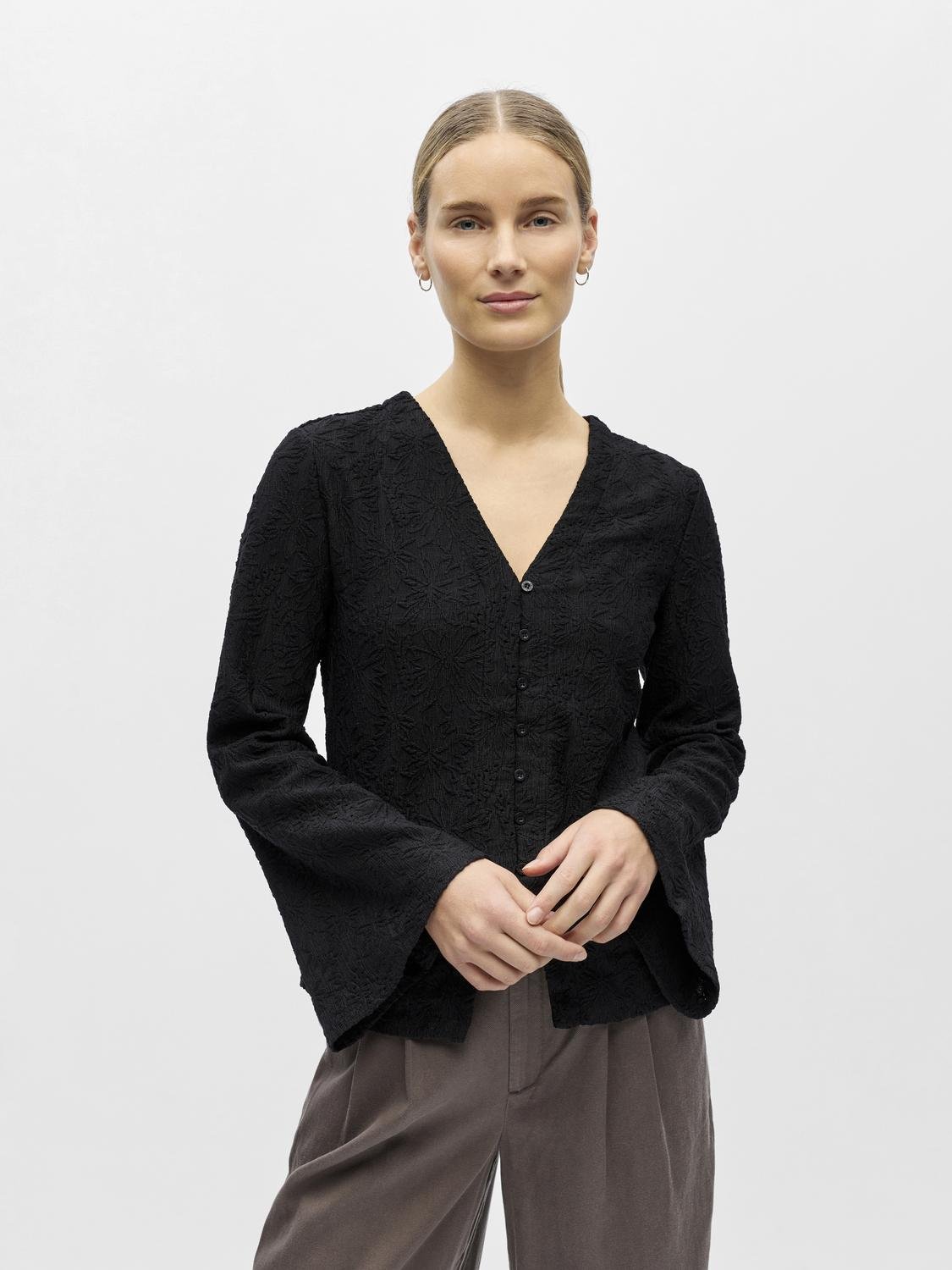 OBJEVERLY Top - Black - VERO MODA & VILA Bergvik